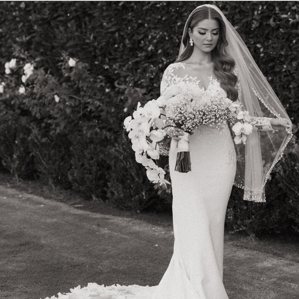 47" Pearl Edge Wedding Veil